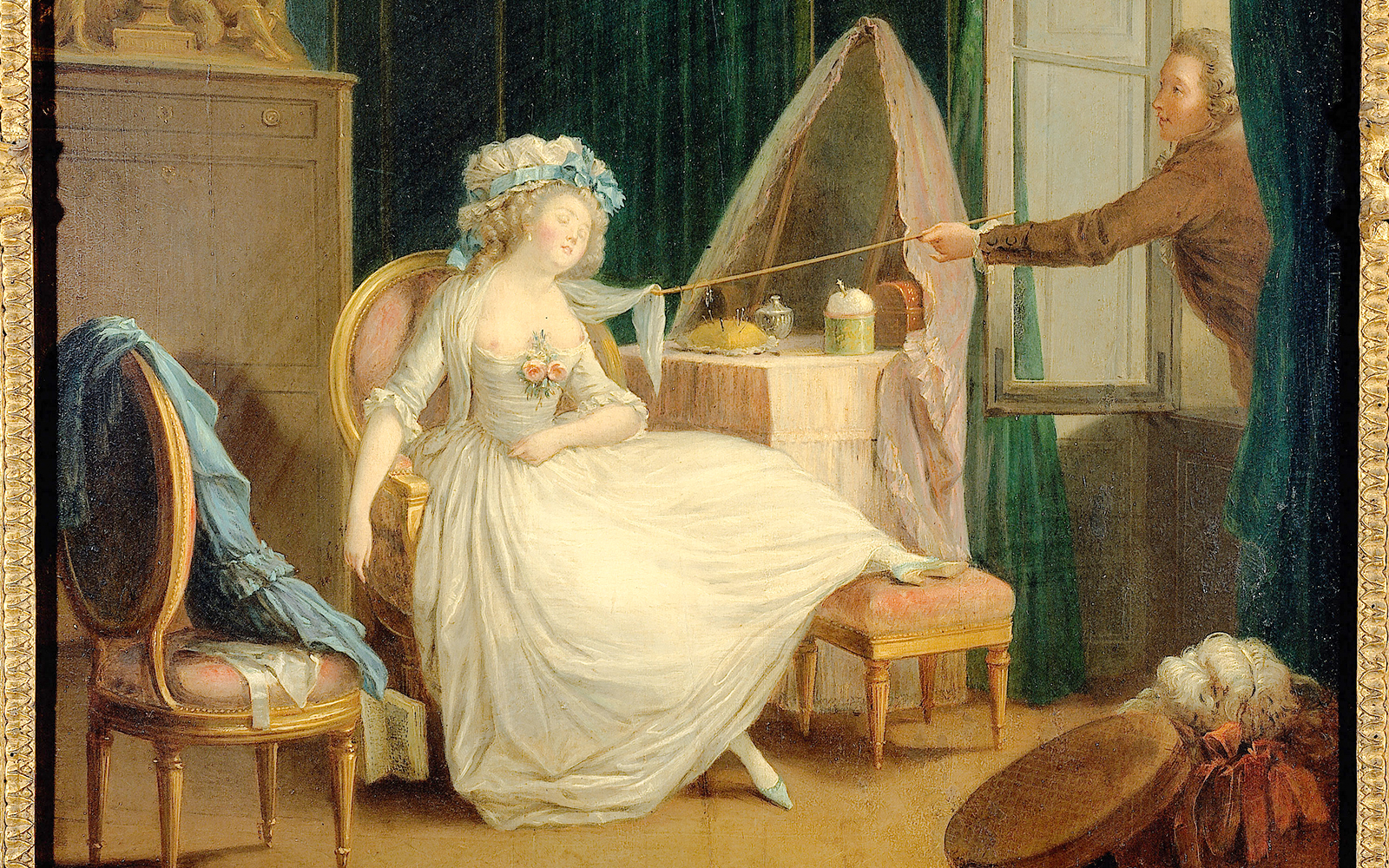 Elegant 18th-century painting in Cognacq museum interior.