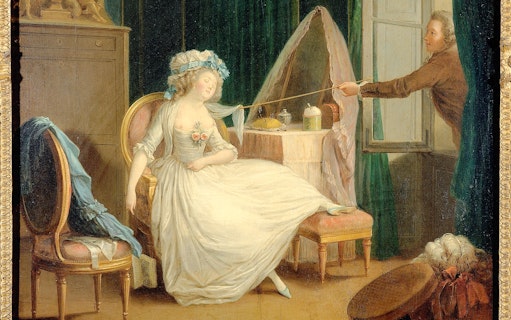 Elegant 18th-century painting in Cognacq museum interior.