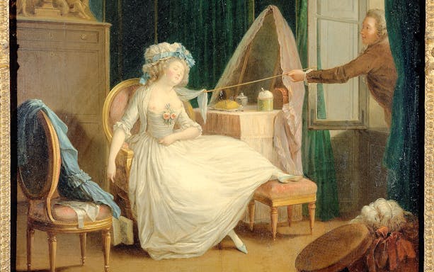 Elegant 18th-century painting in Cognacq museum interior.