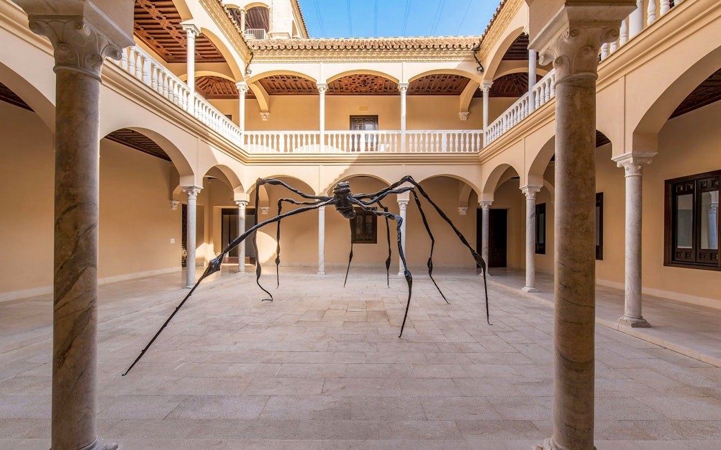 Sculpture of a spider in the courtyard of Picasso Museum, Malaga.