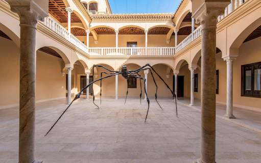 Sculpture of a spider in the courtyard of Picasso Museum, Malaga.
