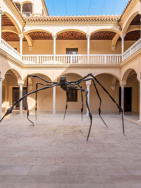 Sculpture of a spider in the courtyard of Picasso Museum, Malaga.