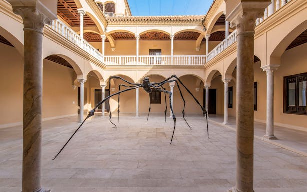 Sculpture of a spider in the courtyard of Picasso Museum, Malaga.