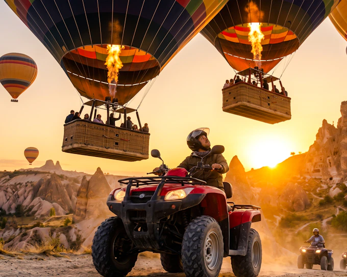 Cappadocia Sunrise Guided ATV Quad Bike Tour with Round-Trip Hotel Transfers