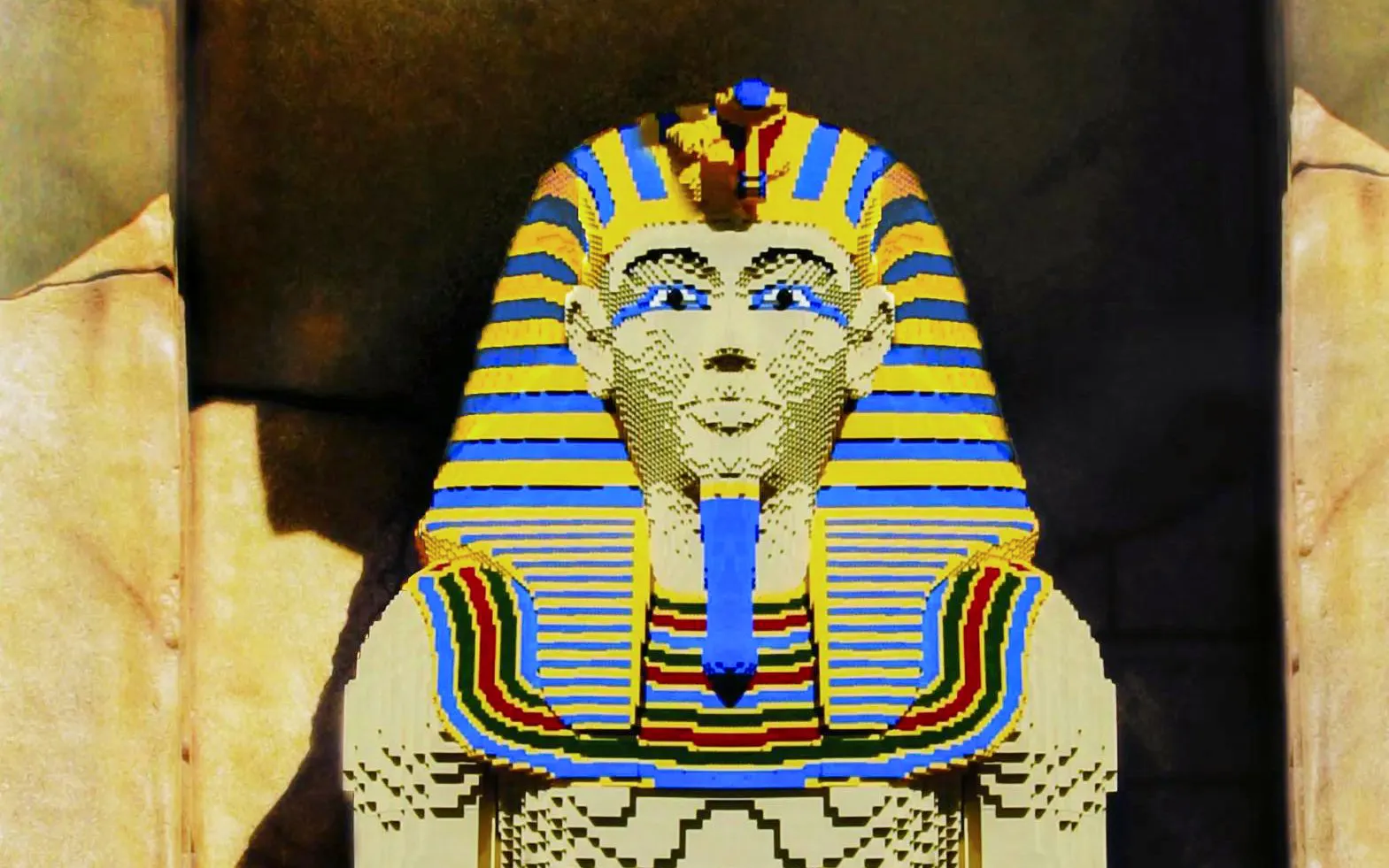 LEGO Sphinx sculpture at LEGOLAND Billund Adventure Land.