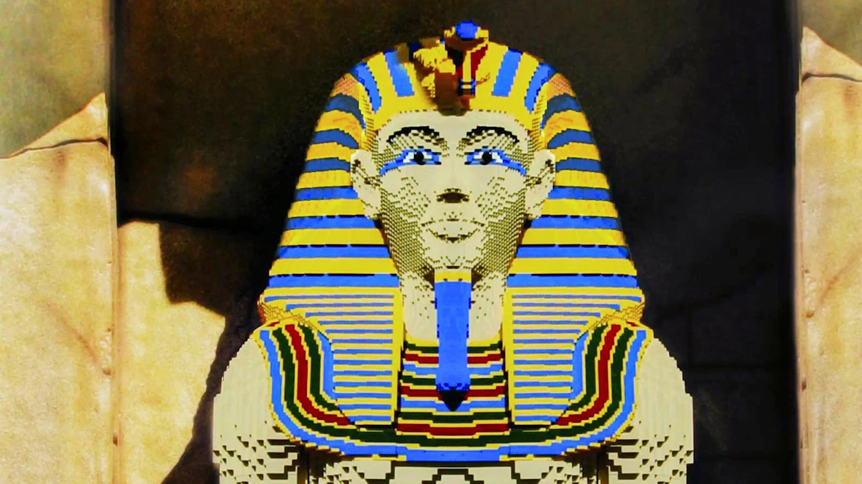 LEGO Sphinx sculpture at LEGOLAND Billund Adventure Land.