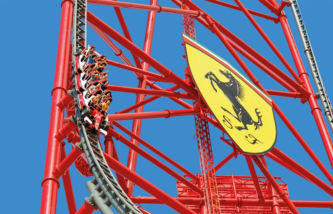 Ferrari Land theme park in Barcelona, a thrilling day trip destination featuring exciting rides and attractions