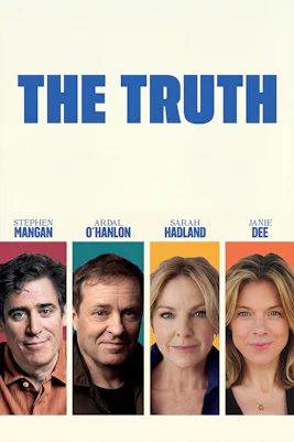 Poster for "The Truth" featuring four actors against colorful backgrounds.