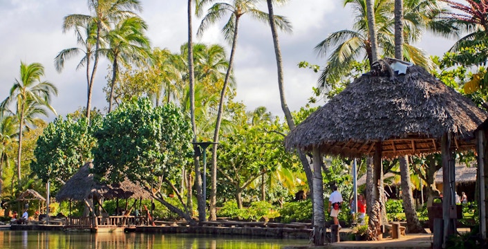 A serene, tropical landscape Polynesian cultural center