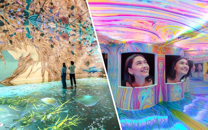 Guests exploring immersive art installations at the Twist Museum in London.
