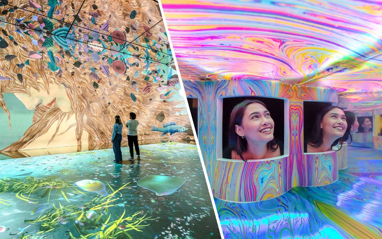 Guests exploring immersive art installations at the Twist Museum in London.