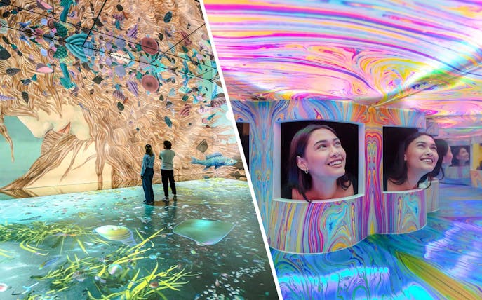 Guests exploring immersive art installations at the Twist Museum in London.