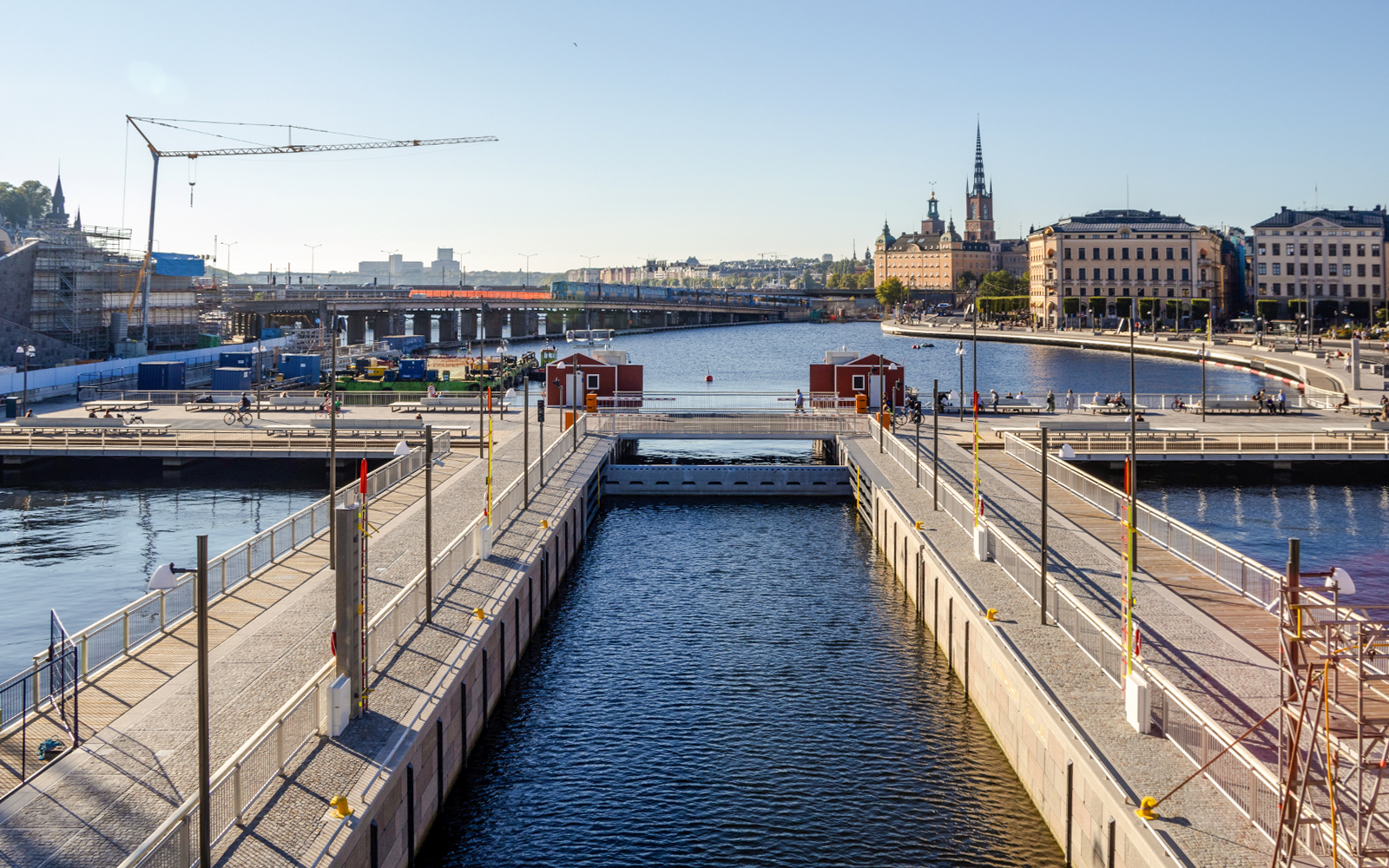 Slusen, der forbinder Østersøen med Mälaren