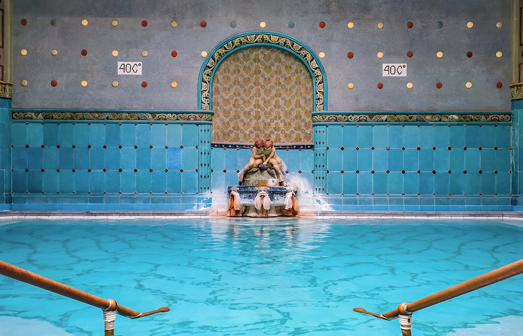 indoor pool at szechenyi spa