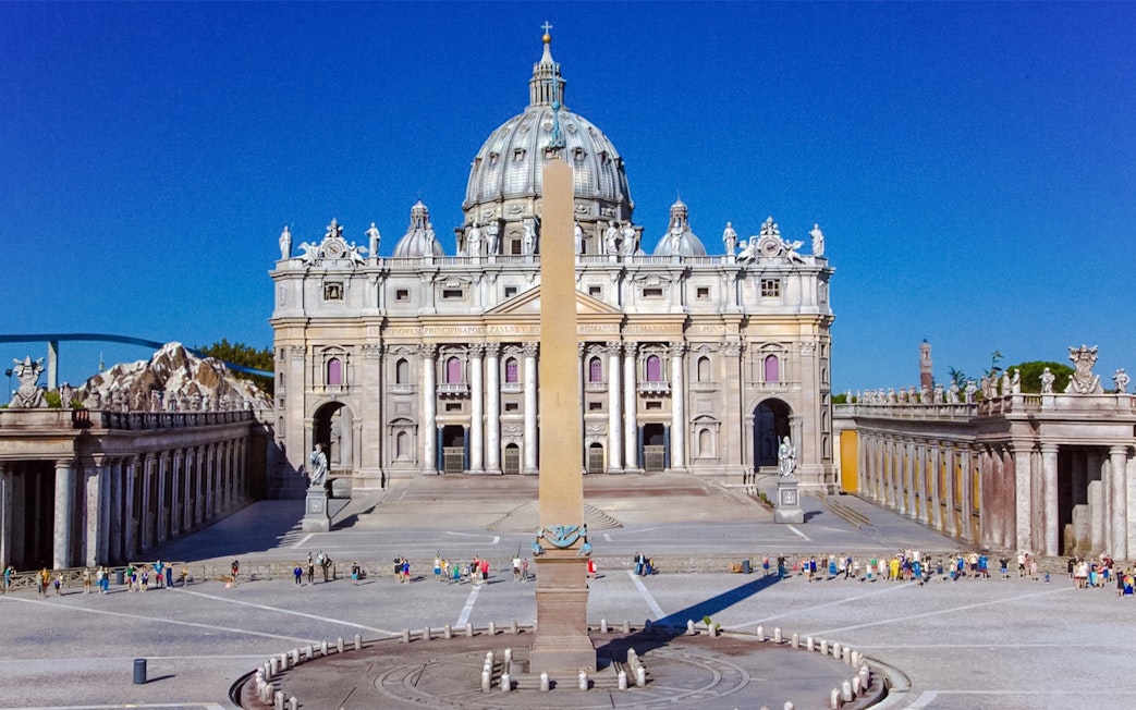 St. Peter's Basilica replica at Italia in Miniatura, Rimini, Italy.