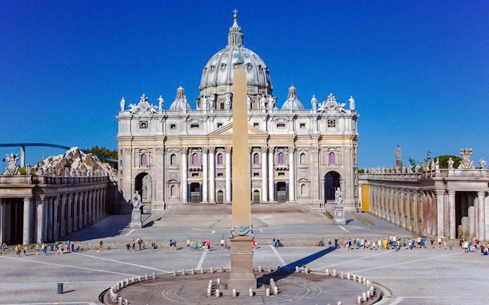 St. Peter's Basilica replica at Italia in Miniatura, Rimini, Italy.