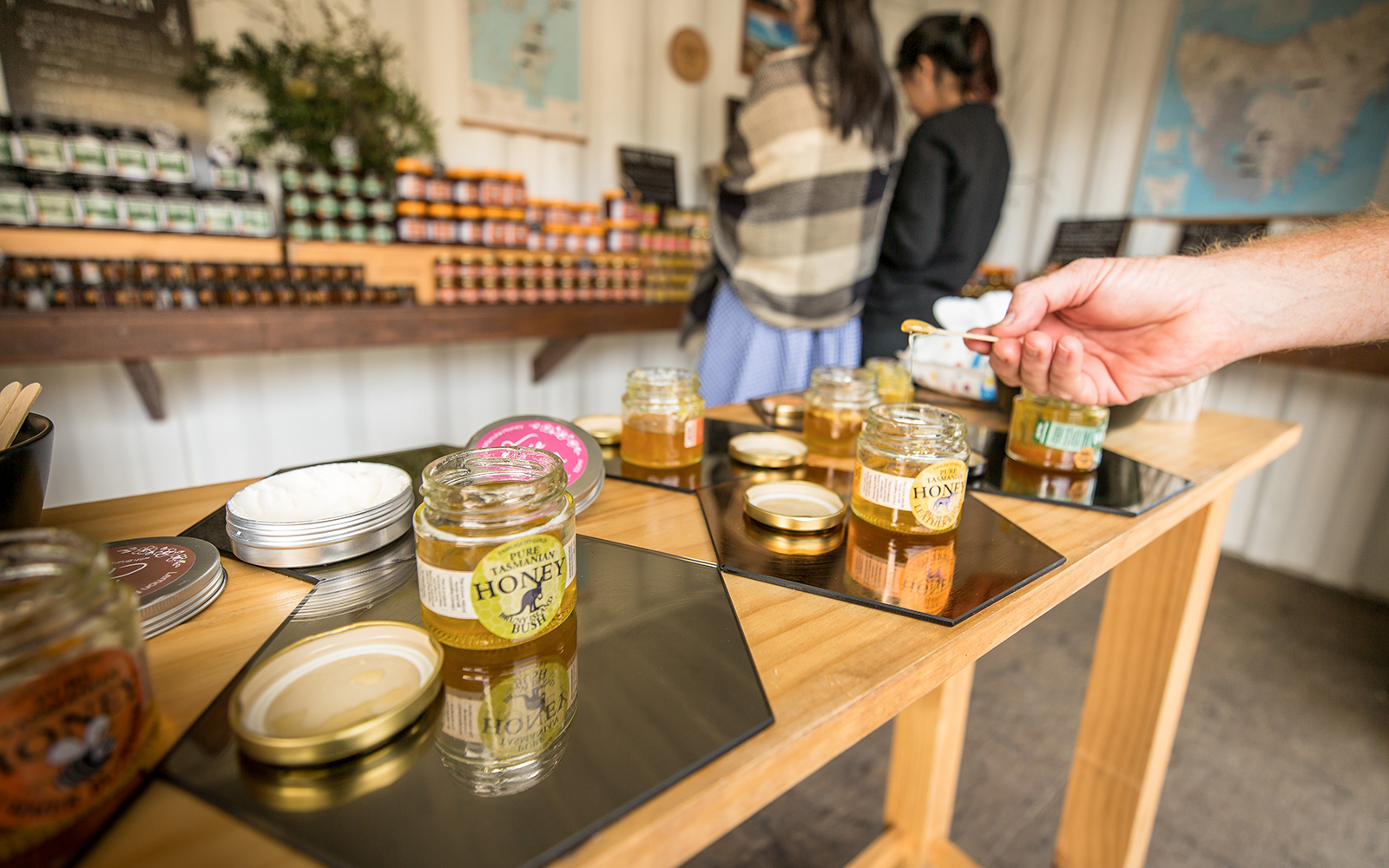 Honey tasting at Bruny Island Honey