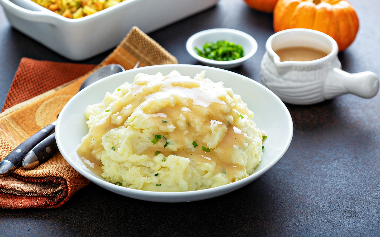 Mashed potatoes served at Medieval Dinner in Prague.