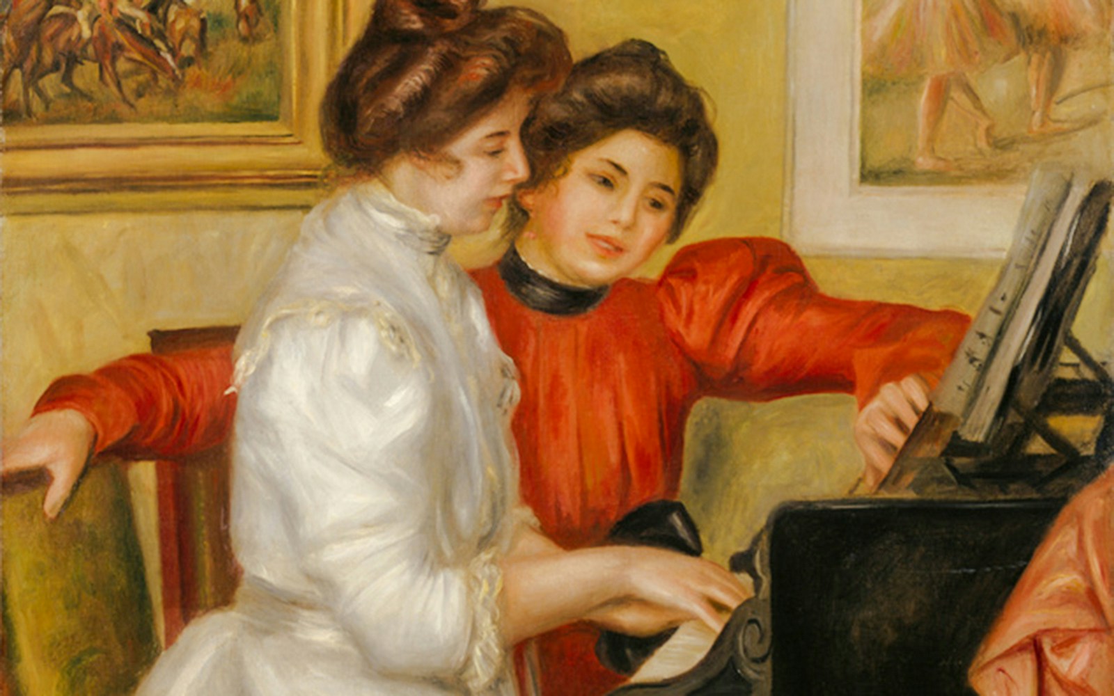 Young Girls at the Piano by Renoir in Orangerie Museum, Paris.