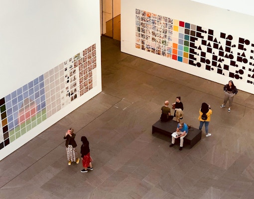 Contemporary art in a museum