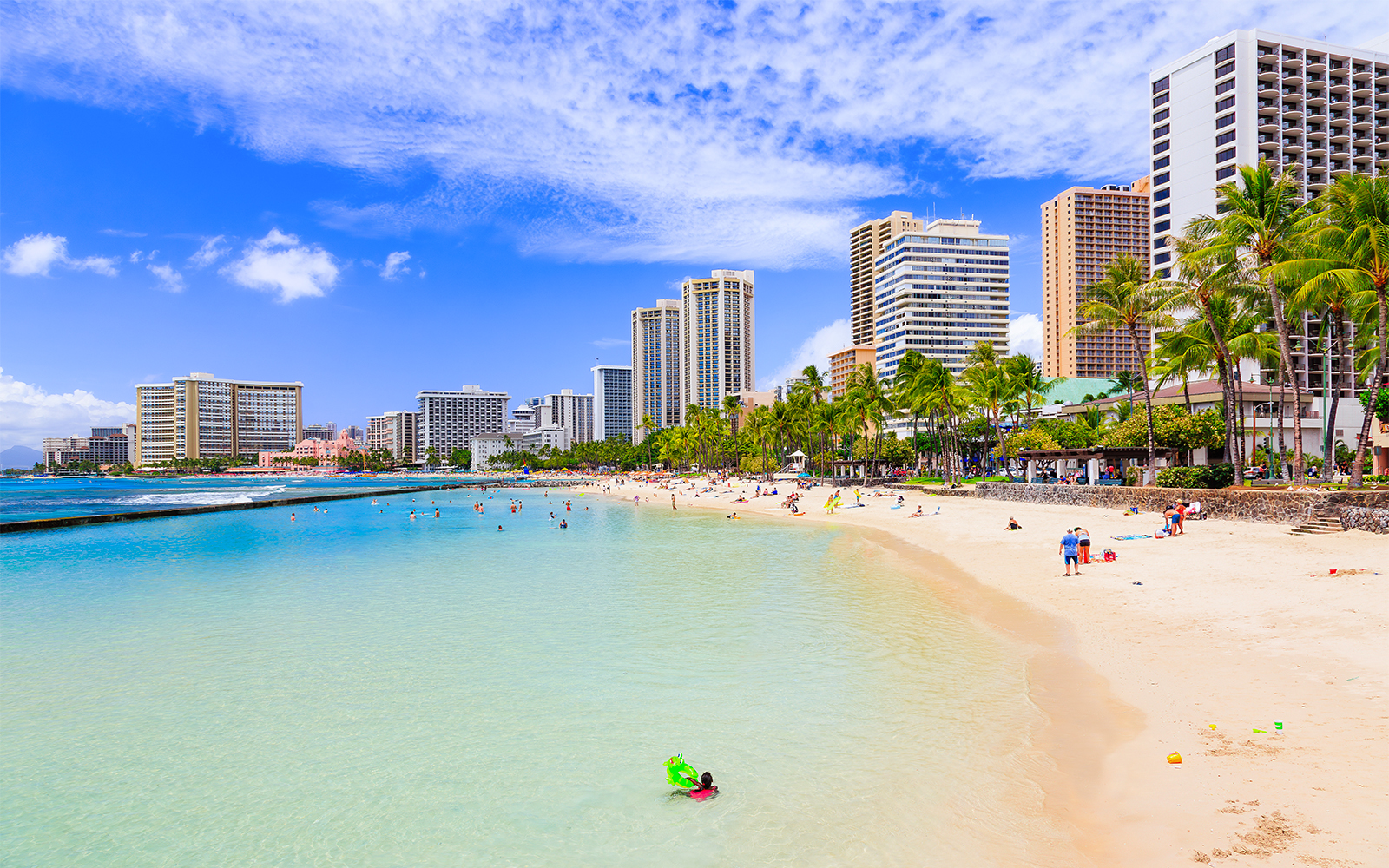Waikīkīs skyline vid stranden
