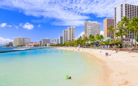 Waikīkī beachfront skyline
