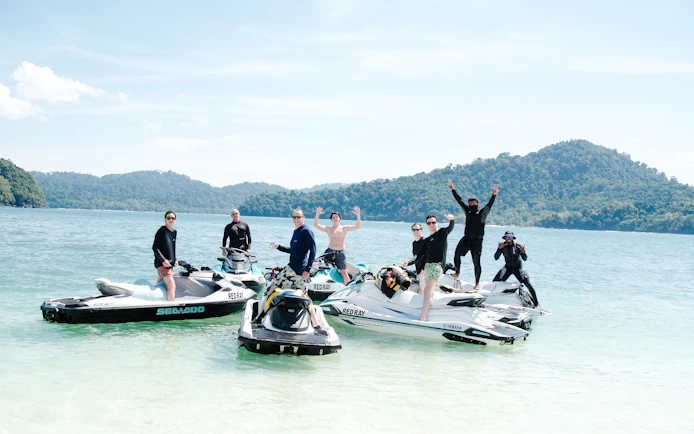 Langkawi Guided Jet Ski Tour to Pulau Tuba Mangroves with Drone Video and Hotel Transfers