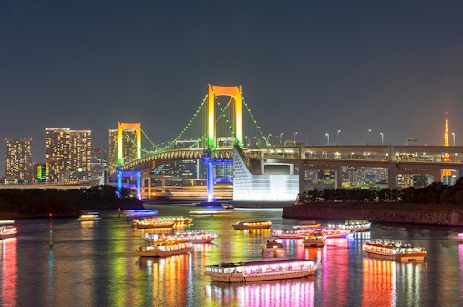 Traditional Japanese Yakatabune Dinner Cruise in Tokyo