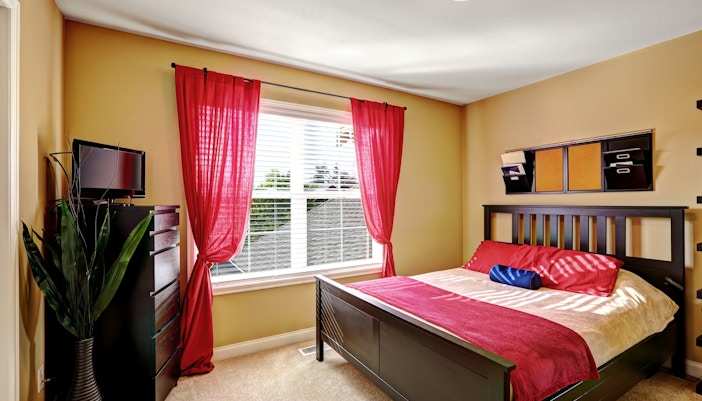 Luxury hotel room with view