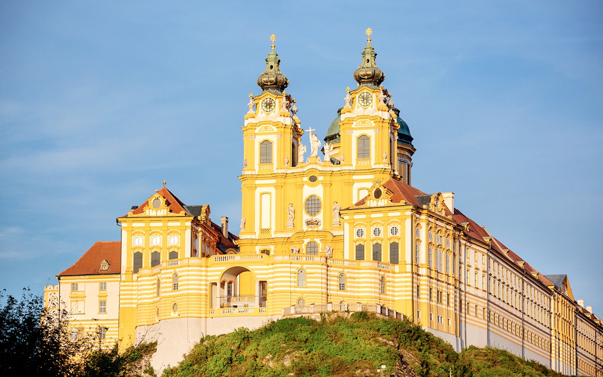 Melk Abbey in Wachau, Austria, viewed during a day trip.