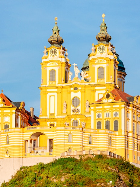 Melk Abbey in Wachau, Austria, viewed during a day trip.