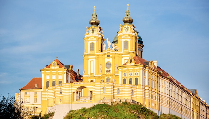 Melk Abbey in Wachau, Austria, viewed during a day trip.