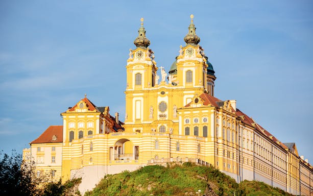 Melk Abbey in Wachau, Austria, viewed during a day trip.