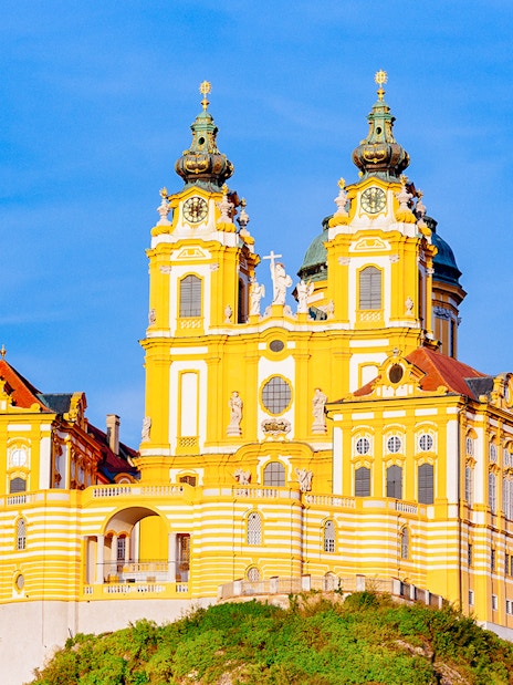 Melk Abbey in Danube Valley, Austria, seen on a day trip from Vienna.