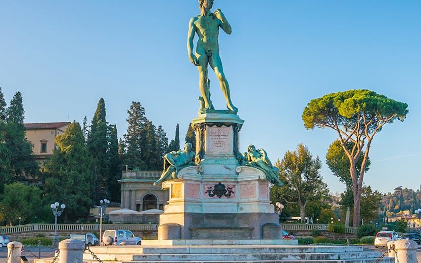 Statue of David replica at Piazzale Michelangelo, Florence.