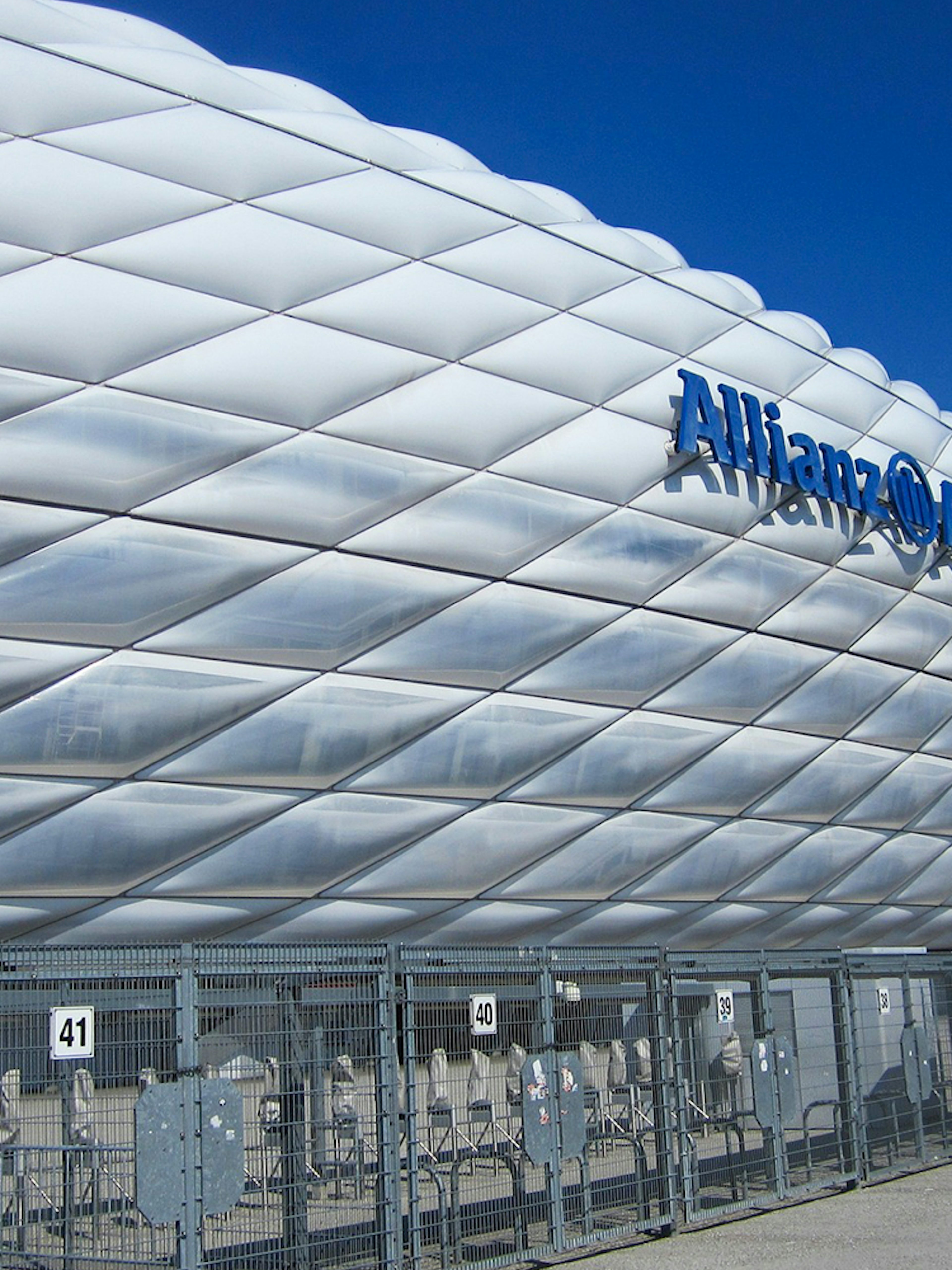 Allianz Arena exterior in Munich, part of the City Tour and FC Bayern Munich Soccer Arena Tour.