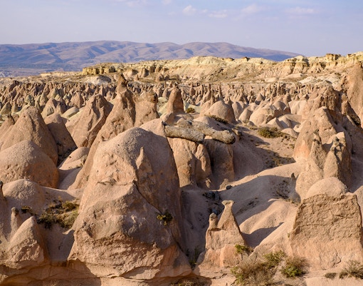 Unique rock formations in Devrent Valley, Cappadocia, Turkey.