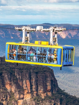 Scenic World cable car over Blue Mountains, Sydney.