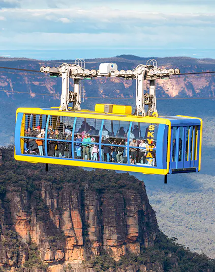 Scenic World cable car over Blue Mountains, Sydney.