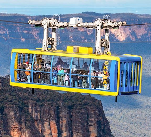 Scenic World cable car over Blue Mountains, Sydney.