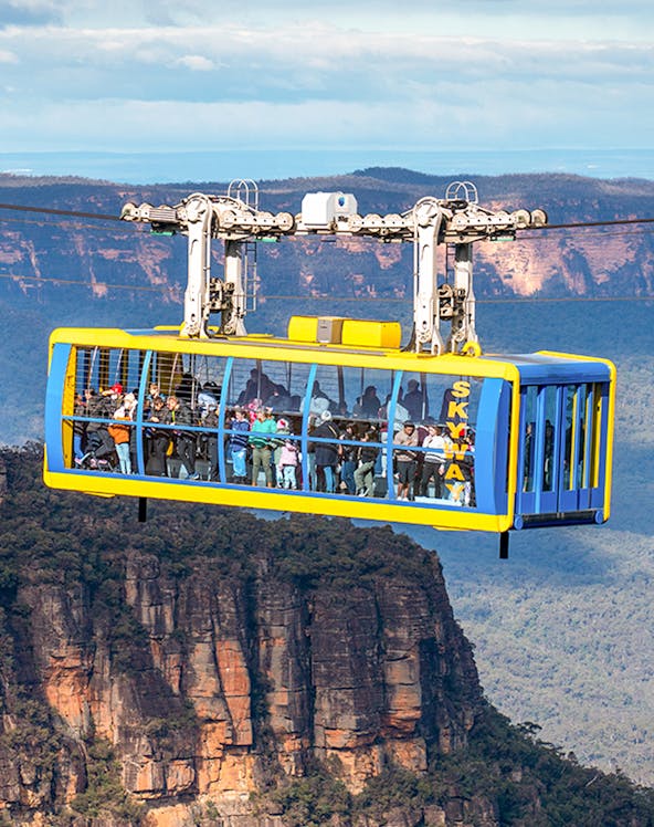 Scenic World cable car over Blue Mountains, Sydney.