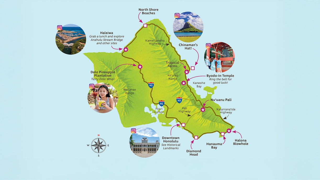 Route map of Grand Circle by Star of Honolulu