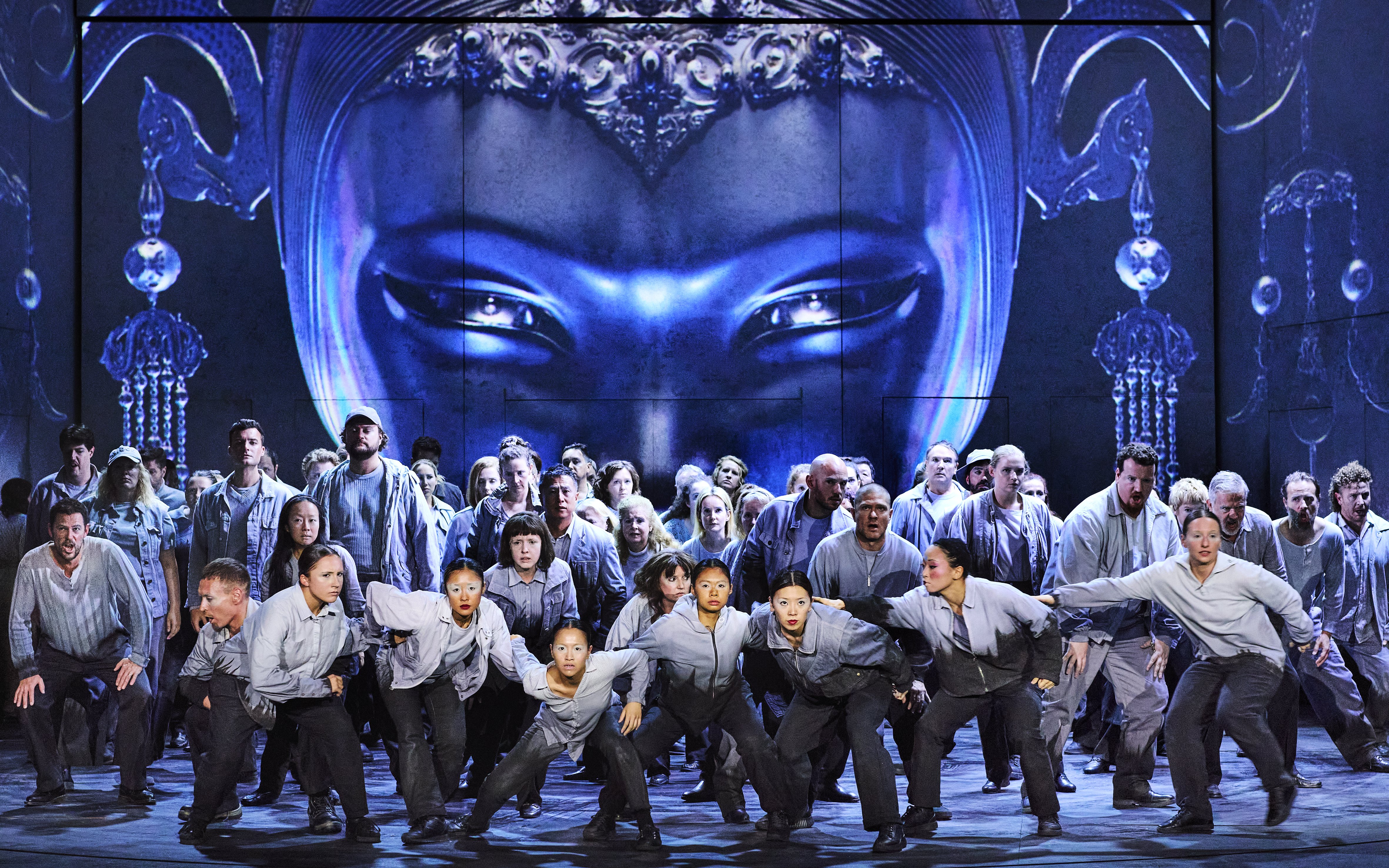 Stage performance of Turandot with ensemble cast in Sydney.