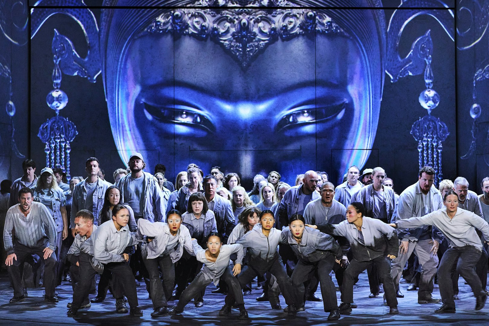 Stage performance of Turandot with ensemble cast in Sydney.