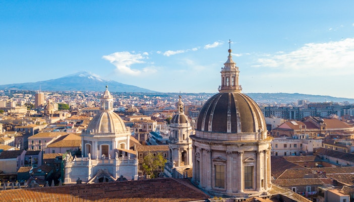 Cathedral of Sant' Agata in the middle of Catania, Sicily