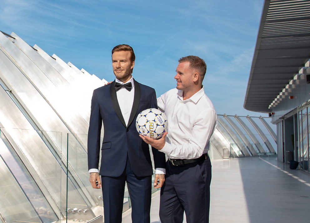 David & Victoria Beckham at Madame Tussauds