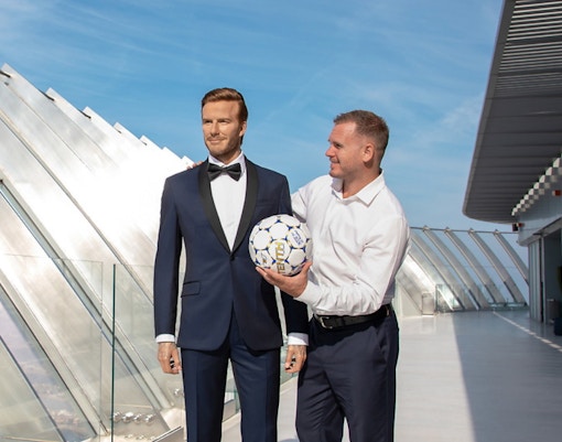 David & Victoria Beckham at Madame Tussauds