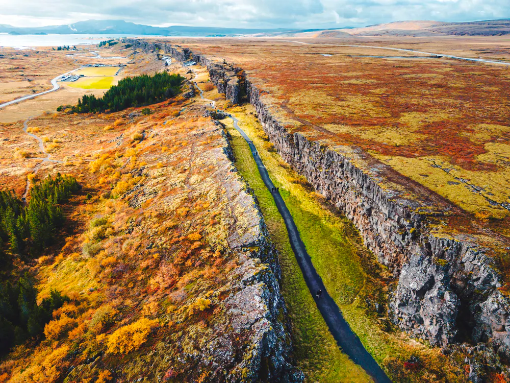 Þingvellir National Park landscape on Golden Circle Day Tour, Reykjavik.