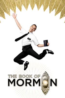The Book of Mormon Sydney show poster with a jumping performer.