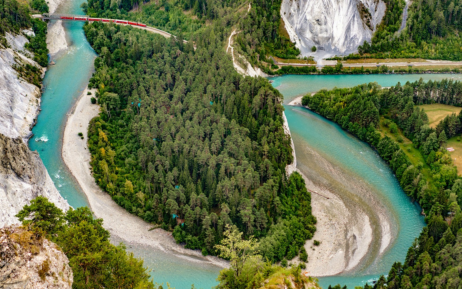 Swiss Grand Canyon aerial view